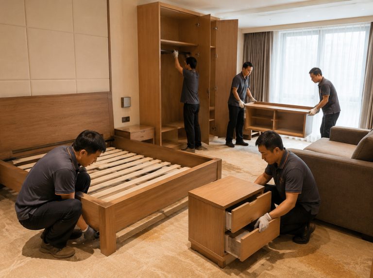五通桥区酒店客房家具整装回收